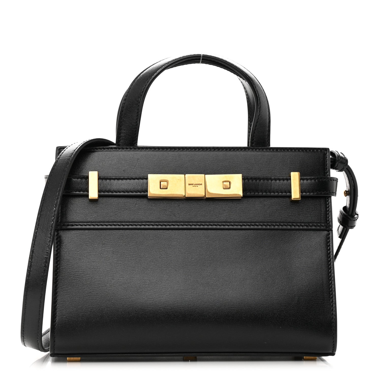 Saint Laurent Smooth Calfskin Manhattan Nano Shopper Tote Black 1 of 14