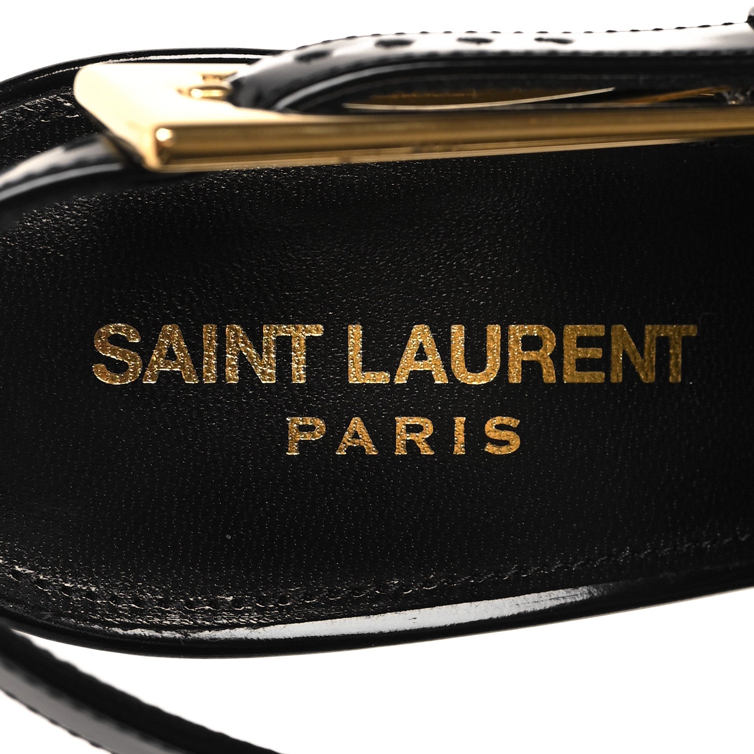 Saint Laurent Glazed Calfskin Lee Slingback Pumps 38.5 Black 9 of 10
