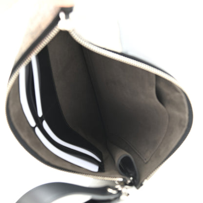 Gucci GG Supreme Monogram Zip Wristlet Pouch Beige Black 5 of 10