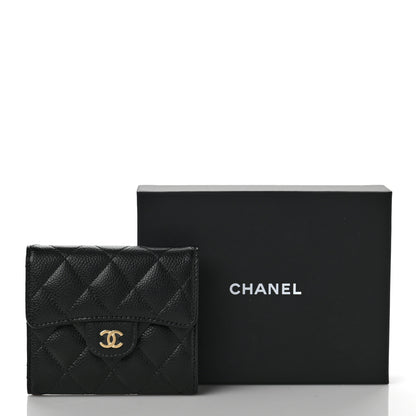 Chanel Caviar Quilted Compact Flap Wallet Black 8 of 8