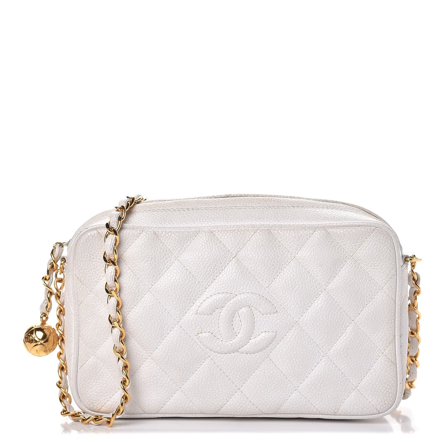 Chanel Caviar Quilted Camera Case White 1 of 22