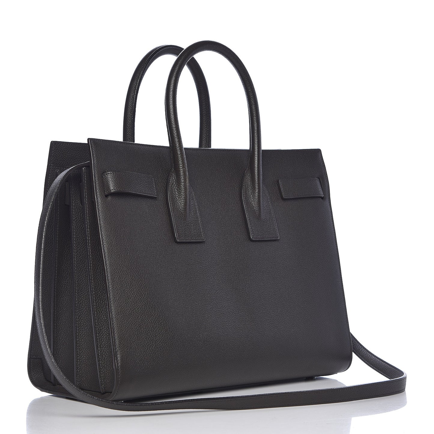 Grained Calfskin Small Sac De Jour Black