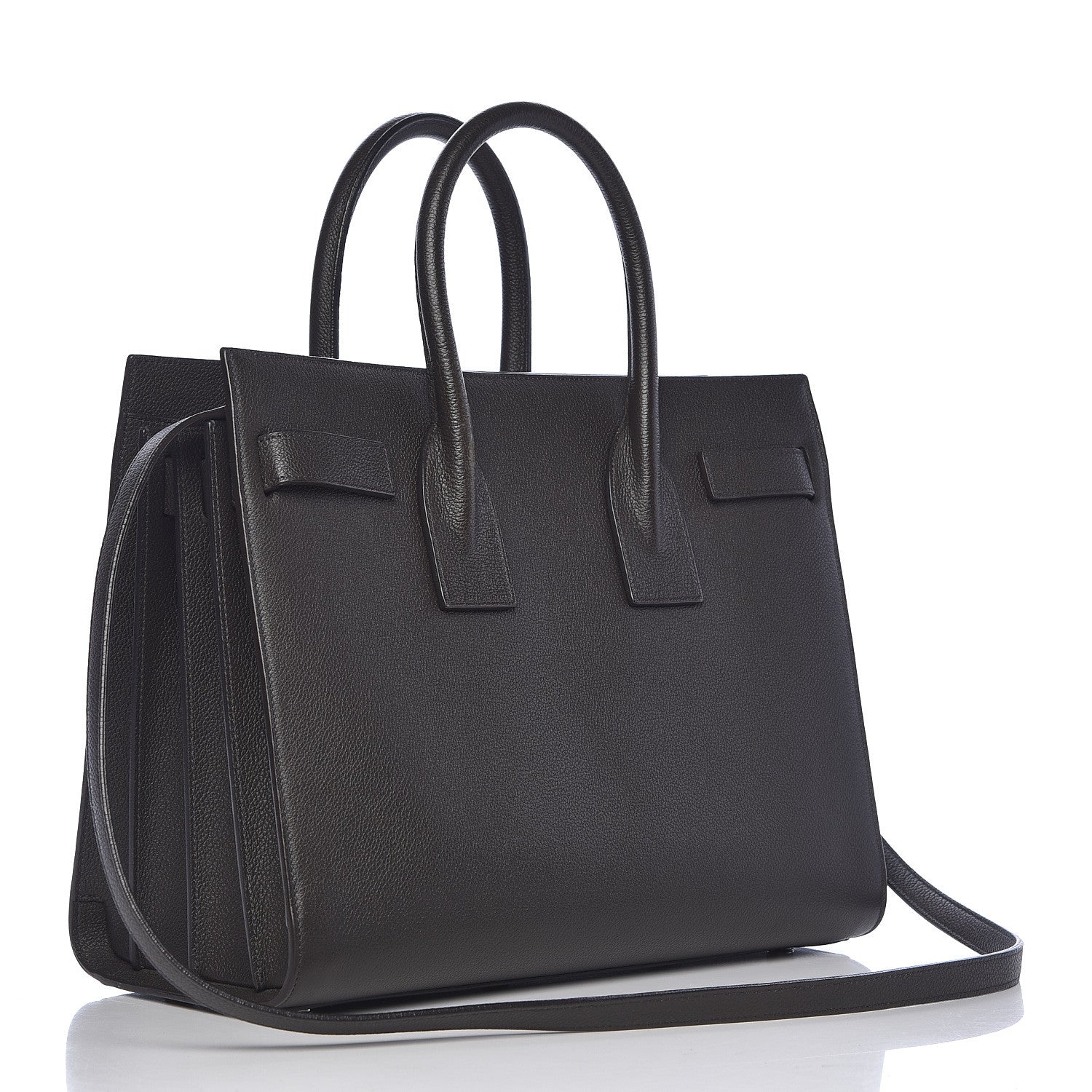 Saint Laurent Grained Calfskin Small Sac De Jour Black 3 of 14