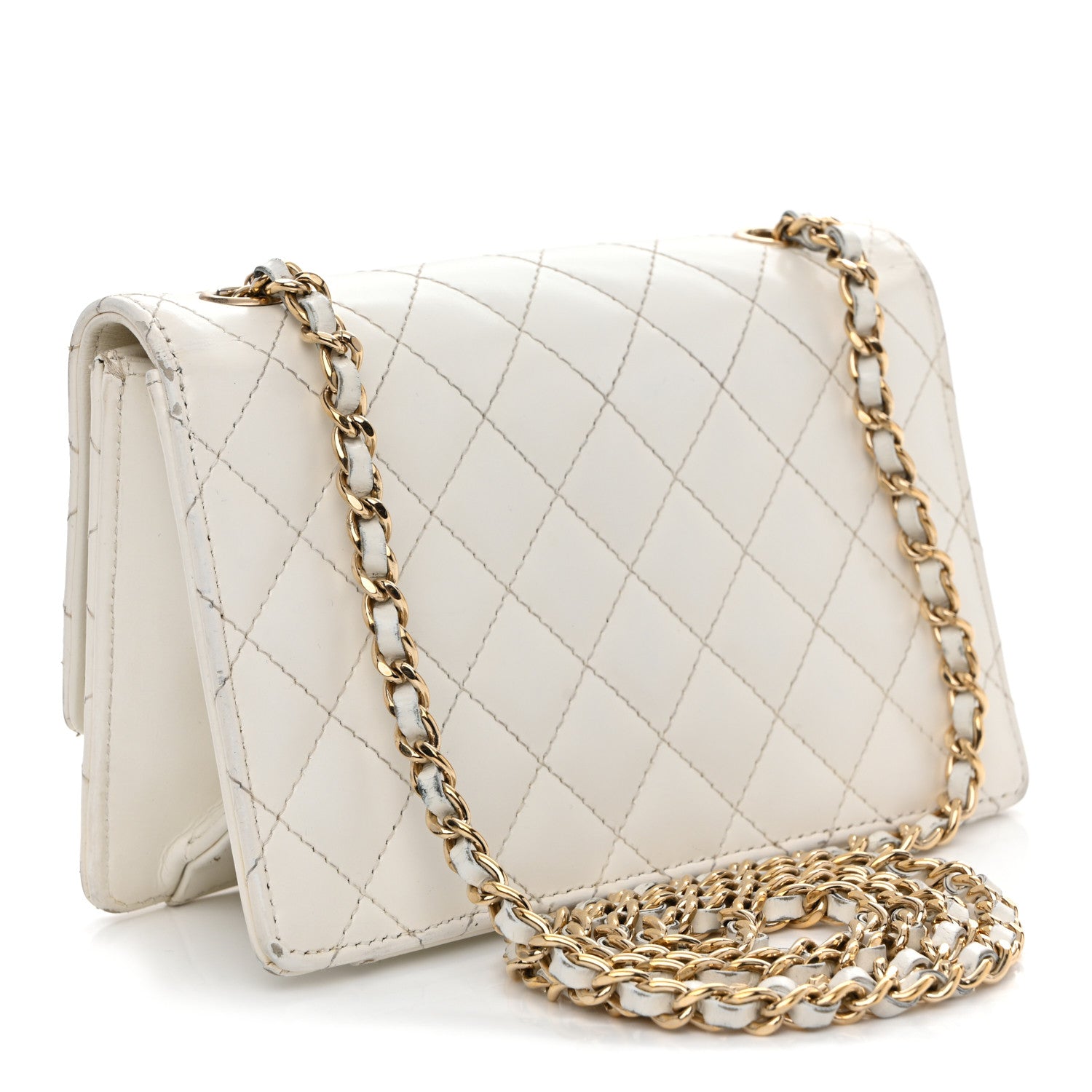 Chanel Glazed Calfskin Quilted Small Flap White 3 of 17