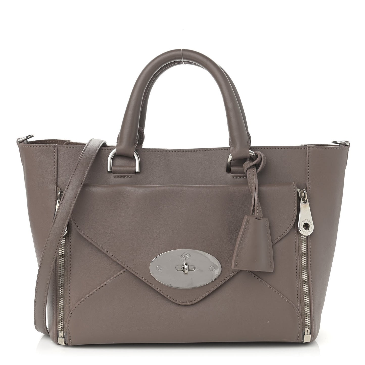Silky Calf Small Willow Tote Taupe