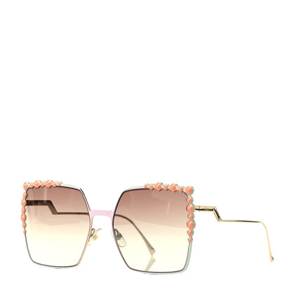 Fendi Square Dots Sunglasses FF 0259/S Gold 1 of 6