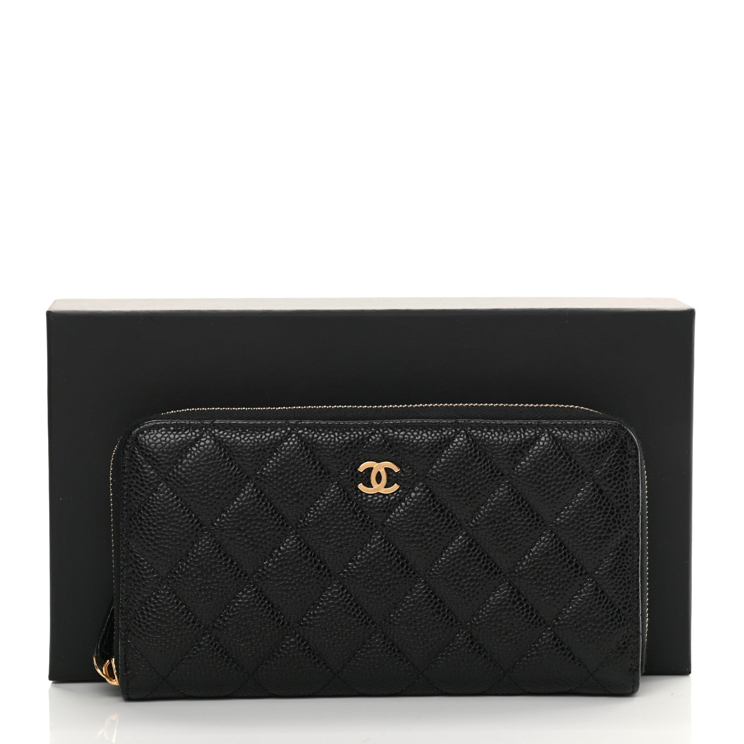 Chanel Caviar Quilted Large Gusset Zip Around Wallet Black 11 of 11