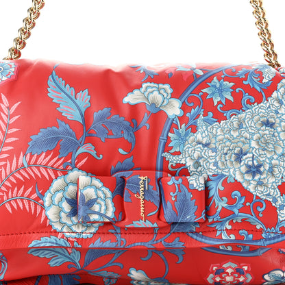 Salvatore Ferragamo Calfskin Chinese New Year Viva Bow Shoulder Bag Rosso 7 of 9