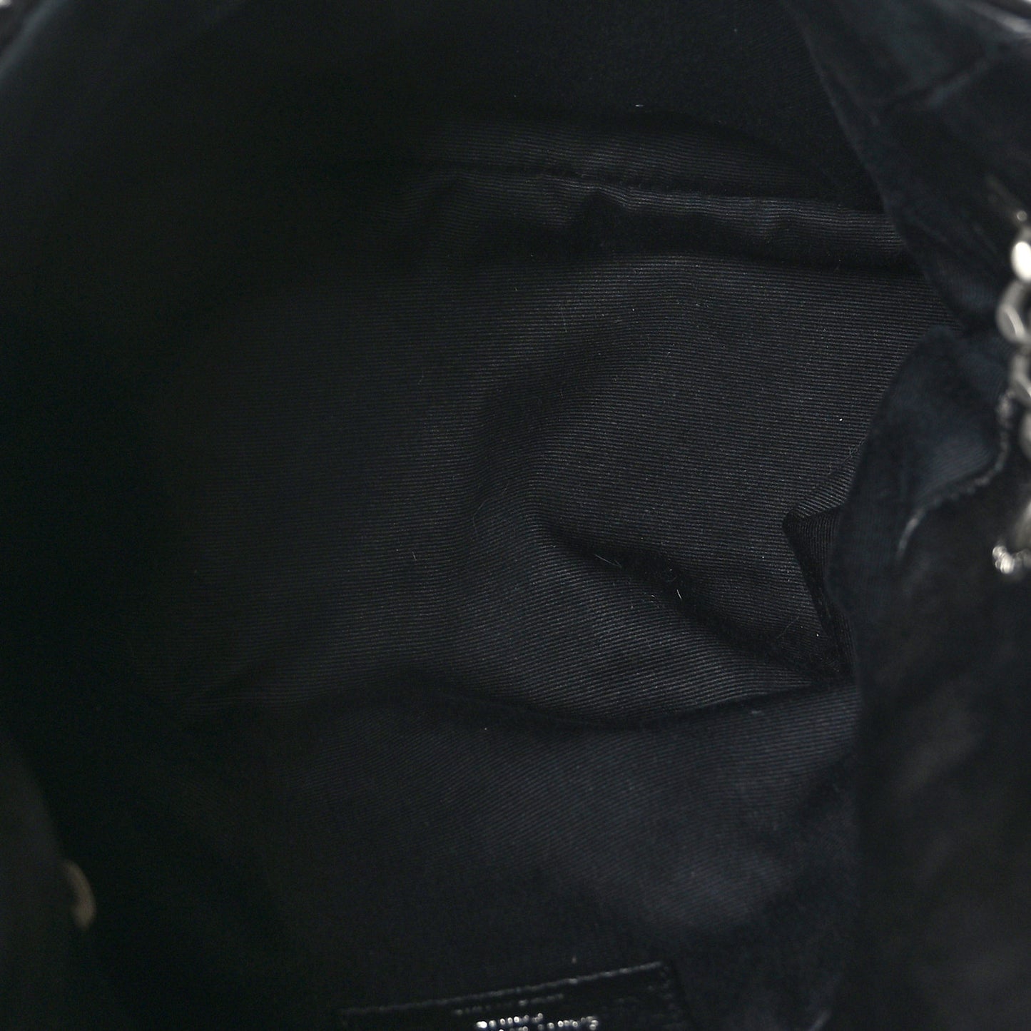 Lambskin Quilted Small Loulou Puffer Monogram Chain Satchel Black