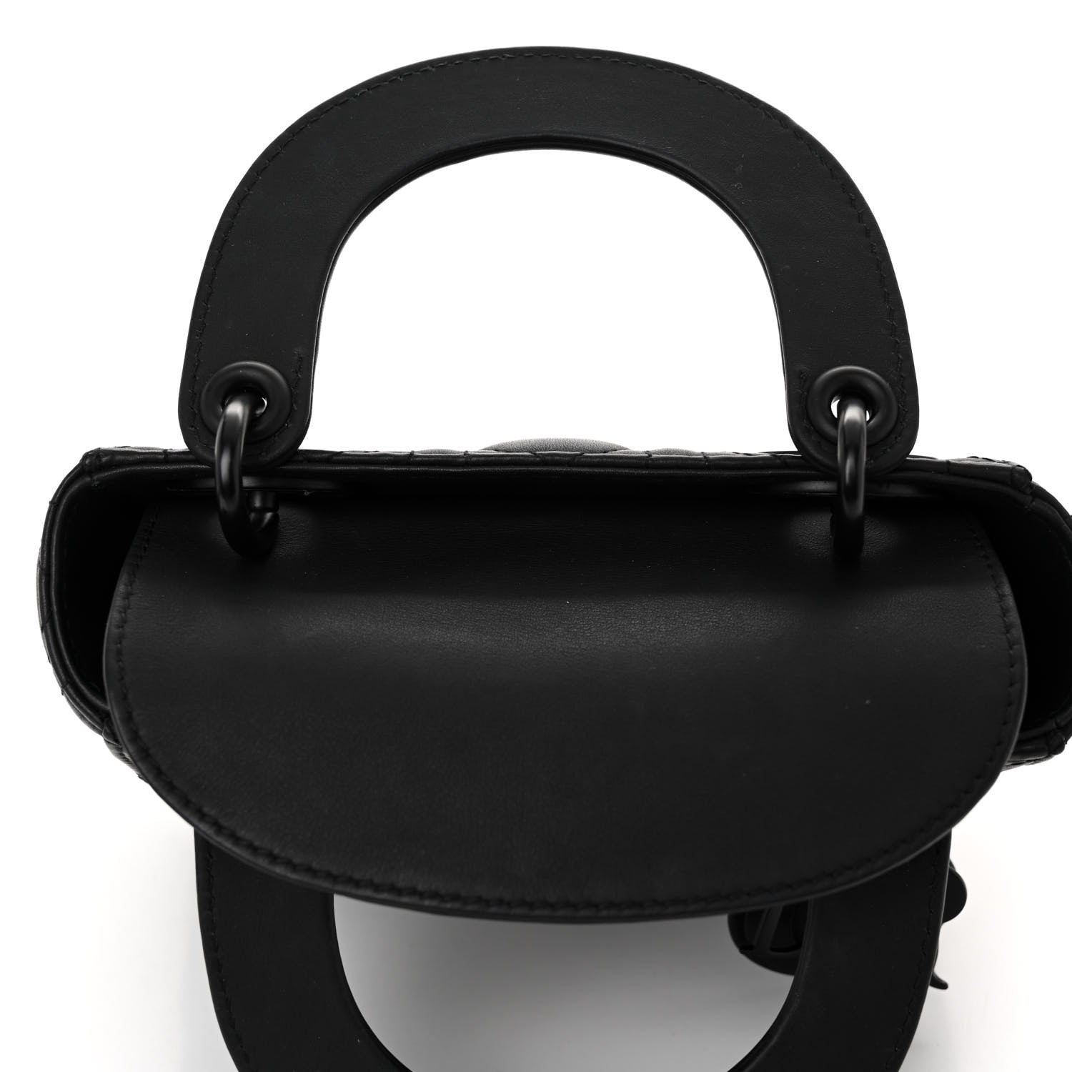 Christian Dior Ultra Matte Calfskin Cannage Mini Lady Dior Black 10 of 10
