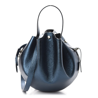 MCM Metallic Goatskin Candy Drawstring Bucket Bag Green 1 of 11