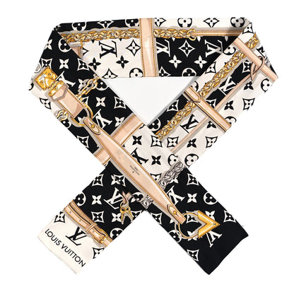Louis Vuitton Silk Monogram Confidential Bandeau Black 1 of 4