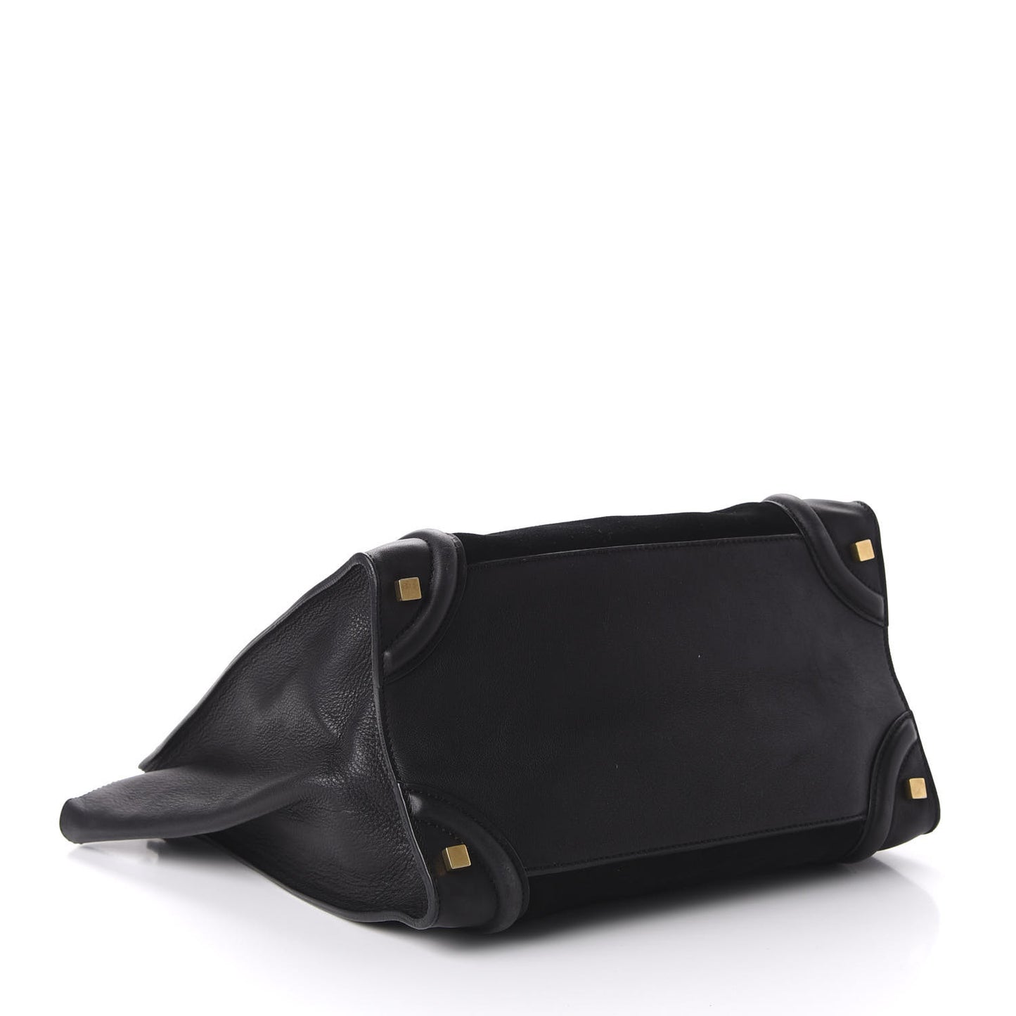 Smooth Calfskin Suede Mini Luggage Black