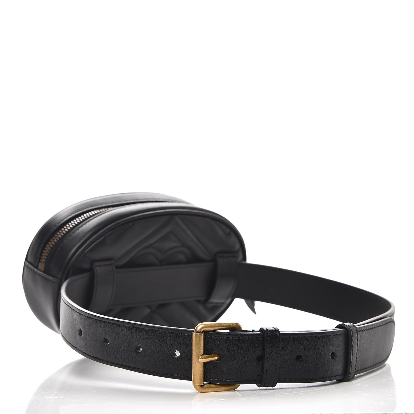 Calfskin Matelasse GG Marmont Belt Bag 75 30 Black