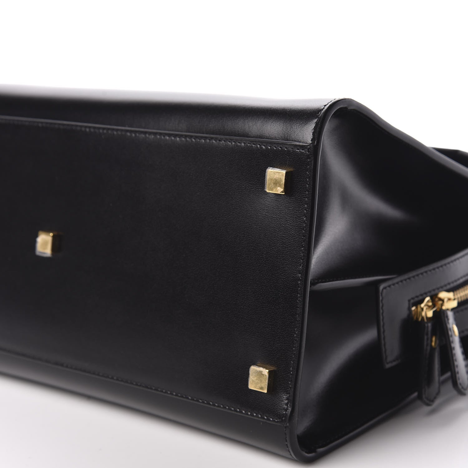 Saint Laurent Shiny Calfskin Medium Uptown Tote Black 5 of 8