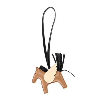 Hermes Milo Lambskin Grigri Rodeo Pegase Horse Bag Charm PM Chai Black Nata 1 of 4