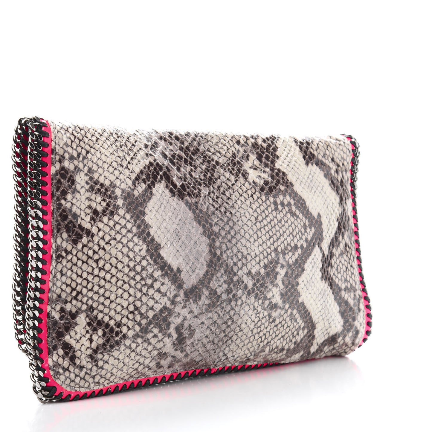 Eco Python Falabella Clutch Chalk Pink