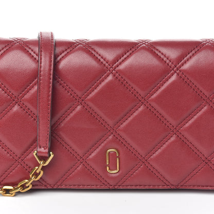 Marc Jacobs Lambskin Matelasse Double J Wallet On Chain Red 16 of 16