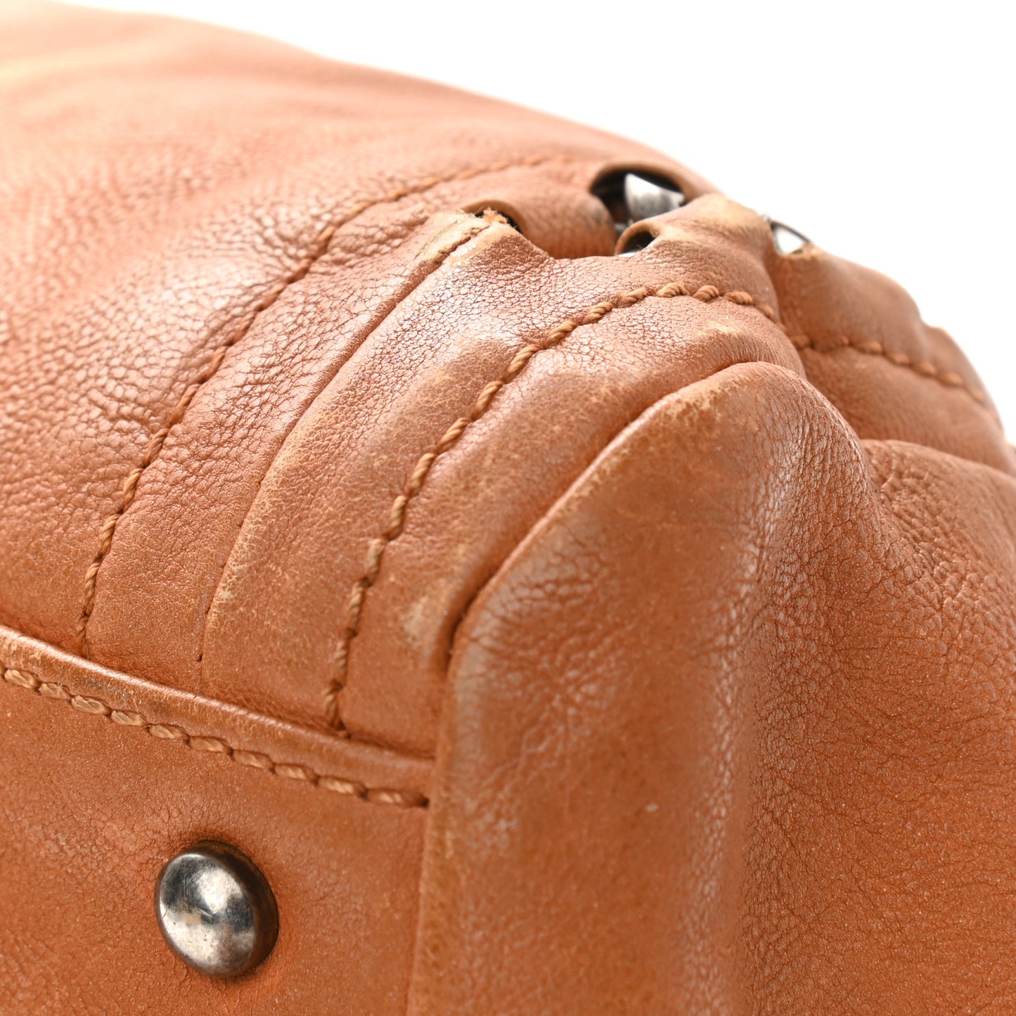 Calfskin Large East West Modern Chain Tote Dark Beige
