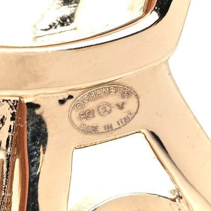 Chanel Metal Crystal Bow-tiful CC Brooch Gold 4 of 4