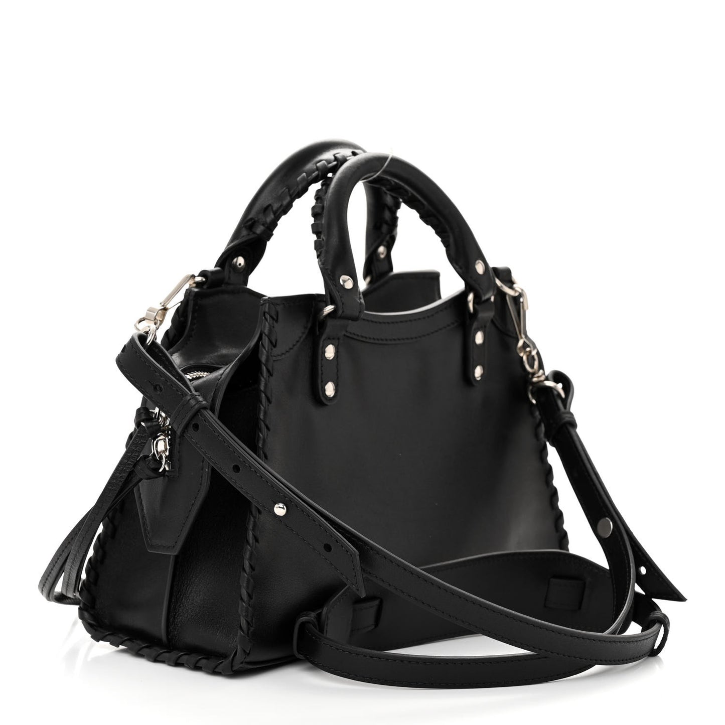Smooth Calfskin Silver Hardware XS Neo Classic City Black