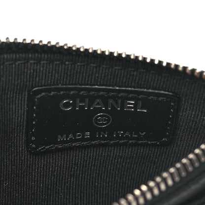 Chanel Caviar Quilted Chanel 19 Zip Card Holder Black 6 of 9