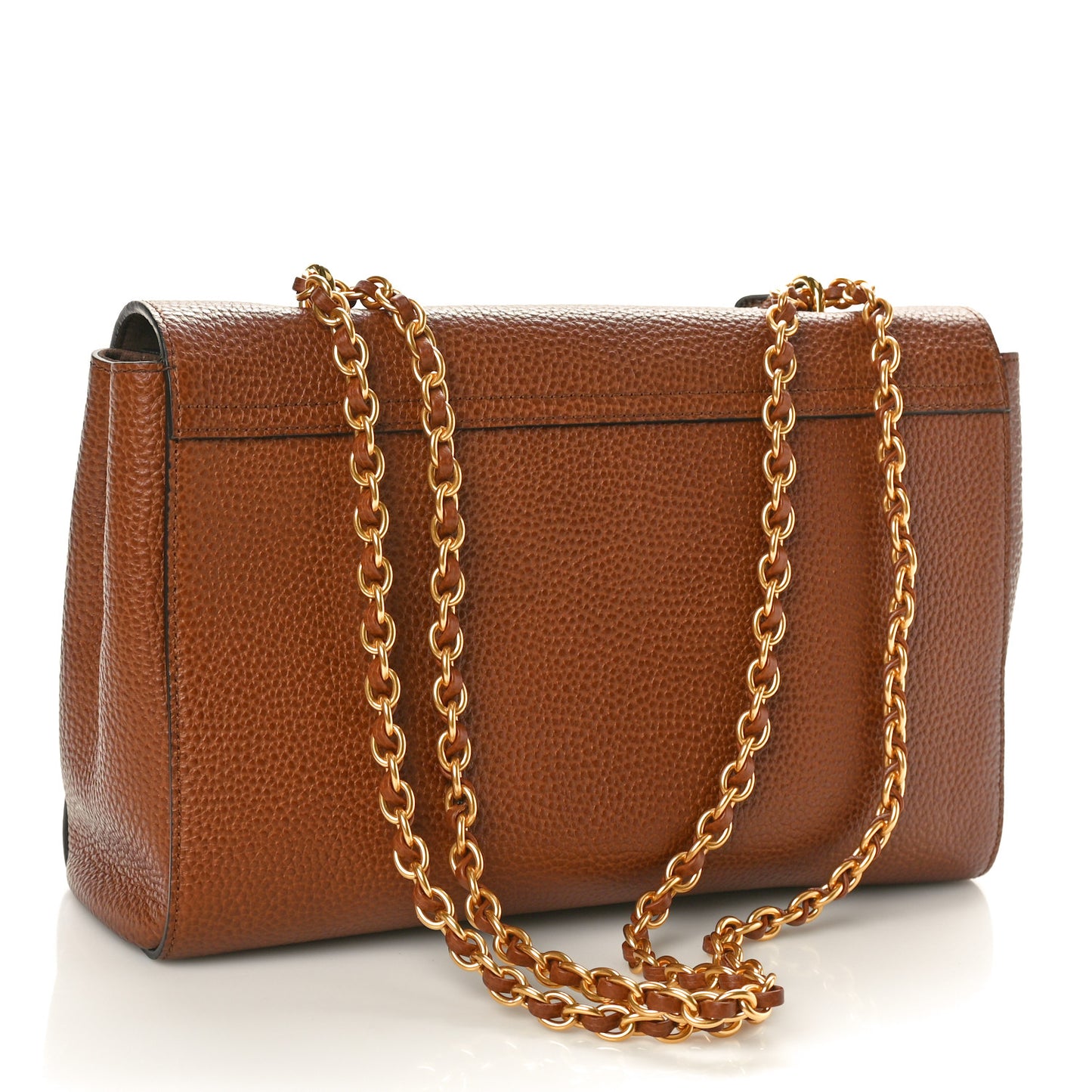 Small Classic Grain Calfskin Medium Lily Flap Oak