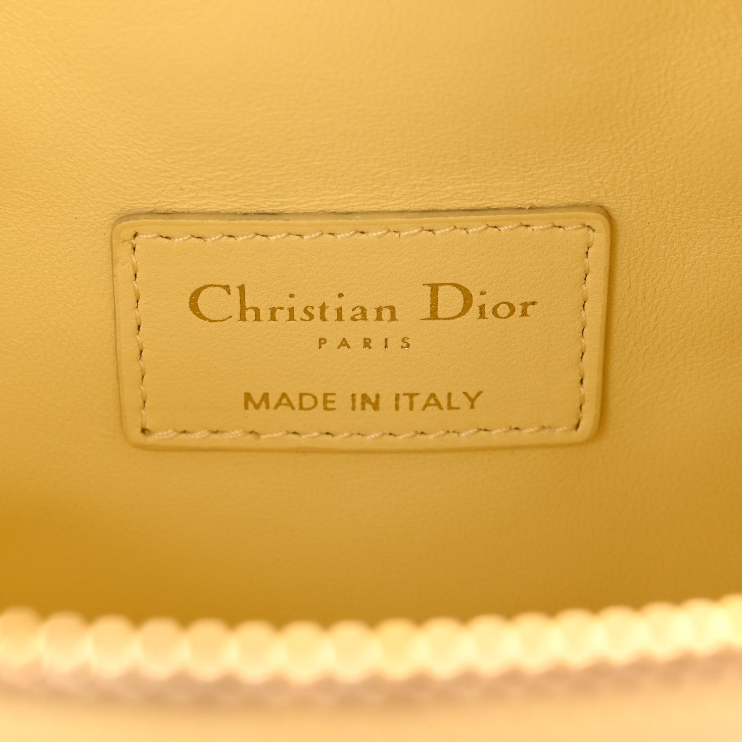 Christian Dior Calfskin Macrocannage Medium Diortravel Nomad Pouch Pale Yellow 5 of 8