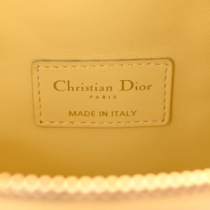 Christian Dior Calfskin Macrocannage Medium Diortravel Nomad Pouch Pale Yellow 5 of 8