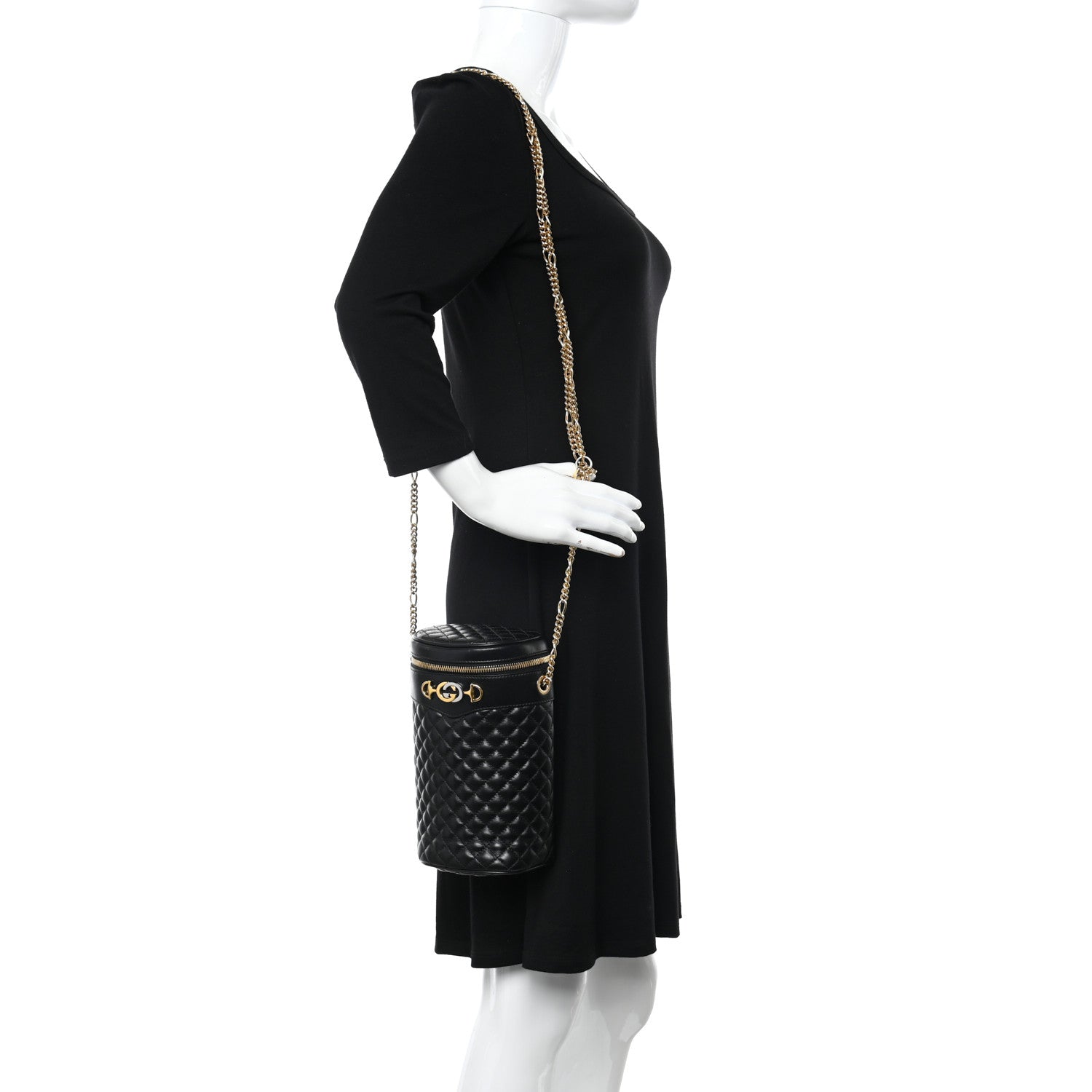 Gucci Calfskin Trapuntata Zumi Belt Bag Black 2 of 10