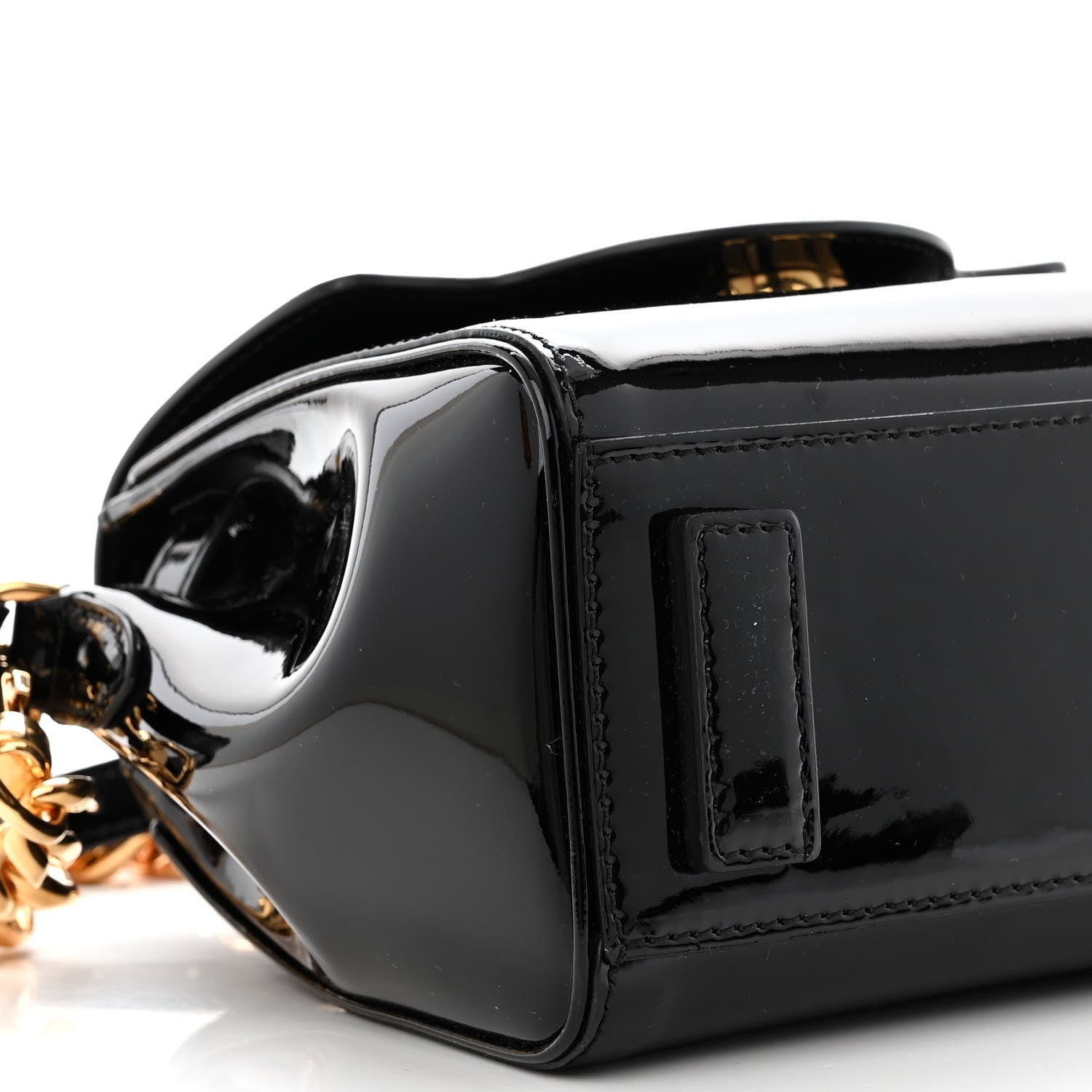Versace Patent Calfskin Small La Medusa Top Handle Bag Black 8 of 9