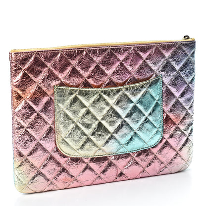 Chanel Metallic Goatskin Quilted Medium 2.55 Reissue Cosmetic Case Multicolor 2 of 9