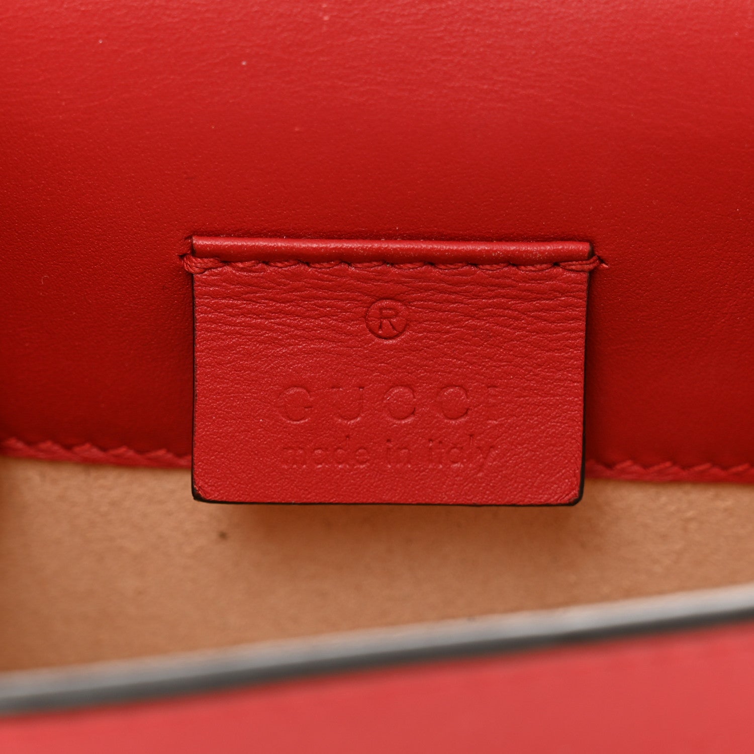 Gucci Calfskin Super Mini Sylvie Chain Shoulder Bag Hibiscus Red 5 of 9