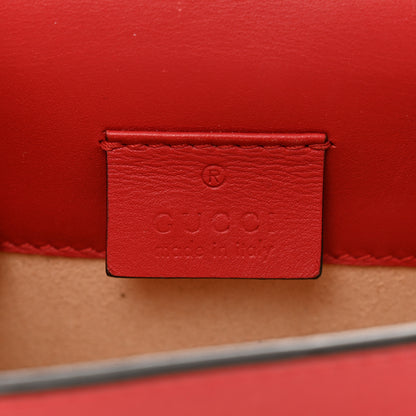 Gucci Calfskin Super Mini Sylvie Chain Shoulder Bag Hibiscus Red 5 of 9