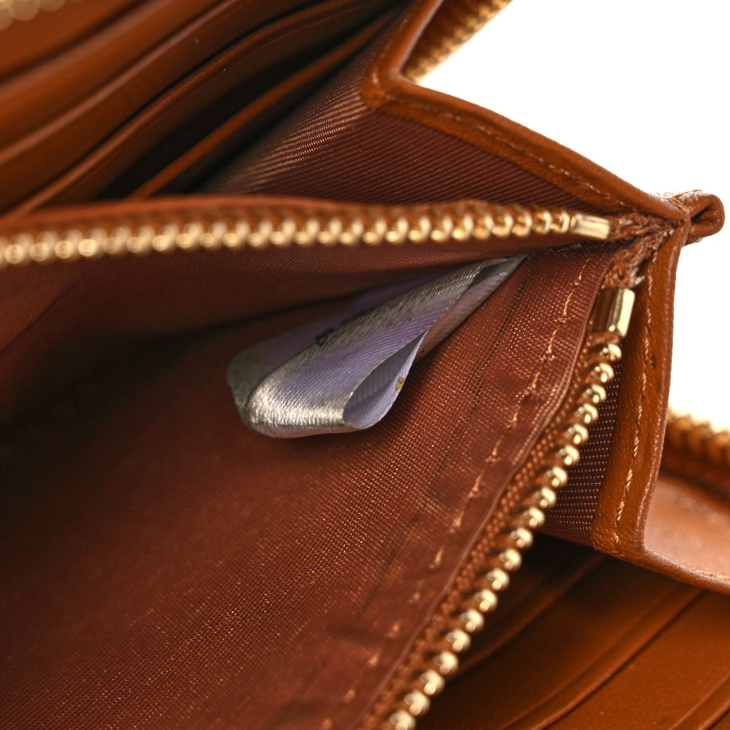 Visetos Large Zip Around Wallet Cognac