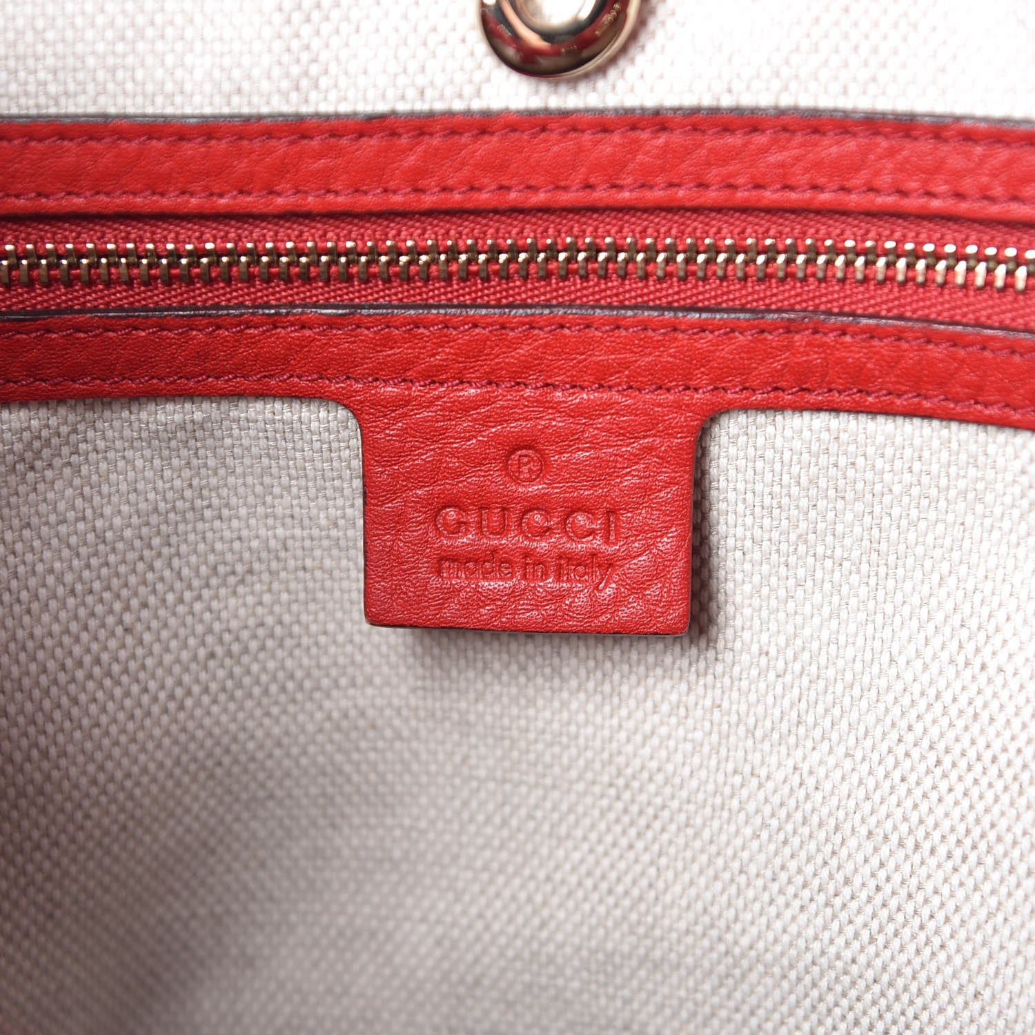 Gucci Pebbled Calfskin Medium Soho Chain Shoulder Bag Tabasco Red 6 of 8