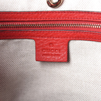 Gucci Pebbled Calfskin Medium Soho Chain Shoulder Bag Tabasco Red 6 of 8