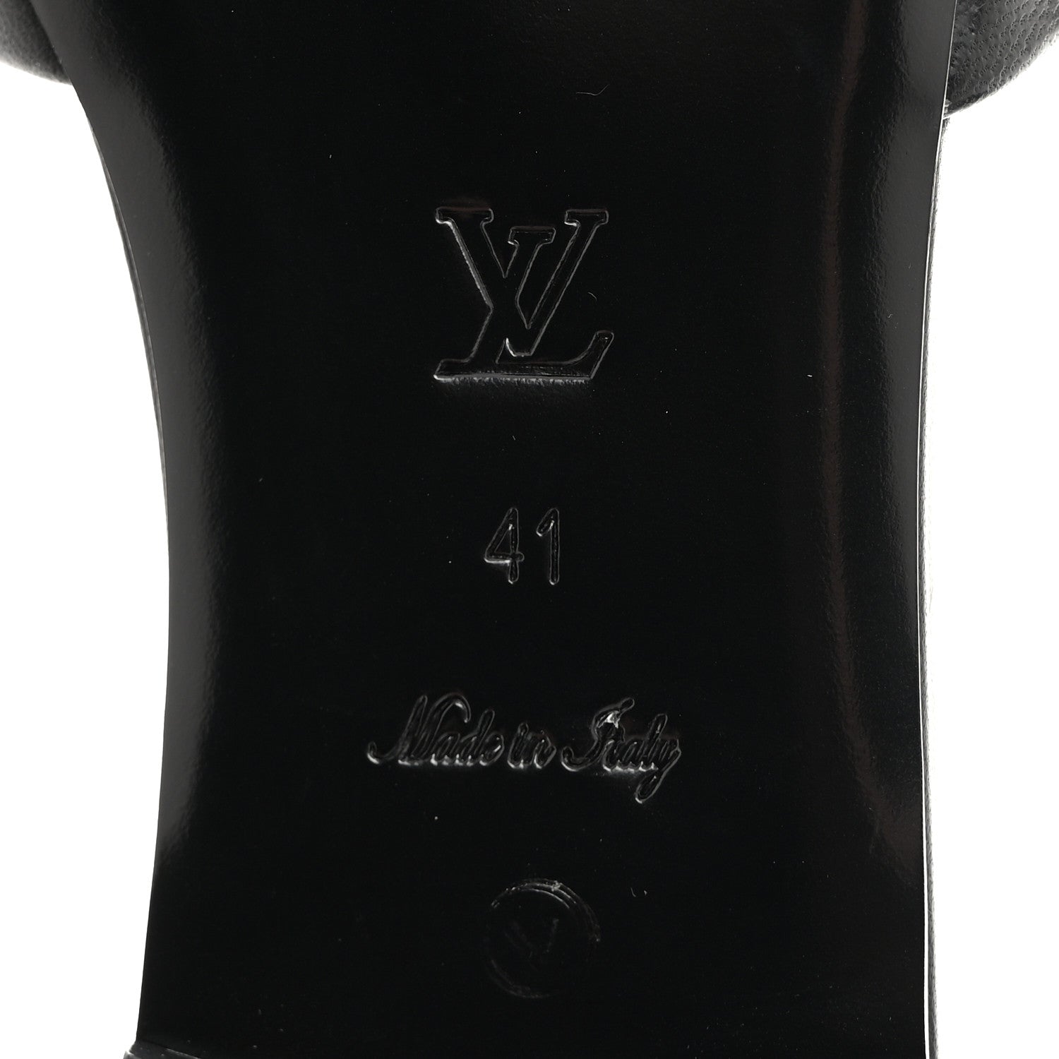 Louis Vuitton Lambskin Embossed Monogram Revival Flat Mules 41 Black 8 of 8