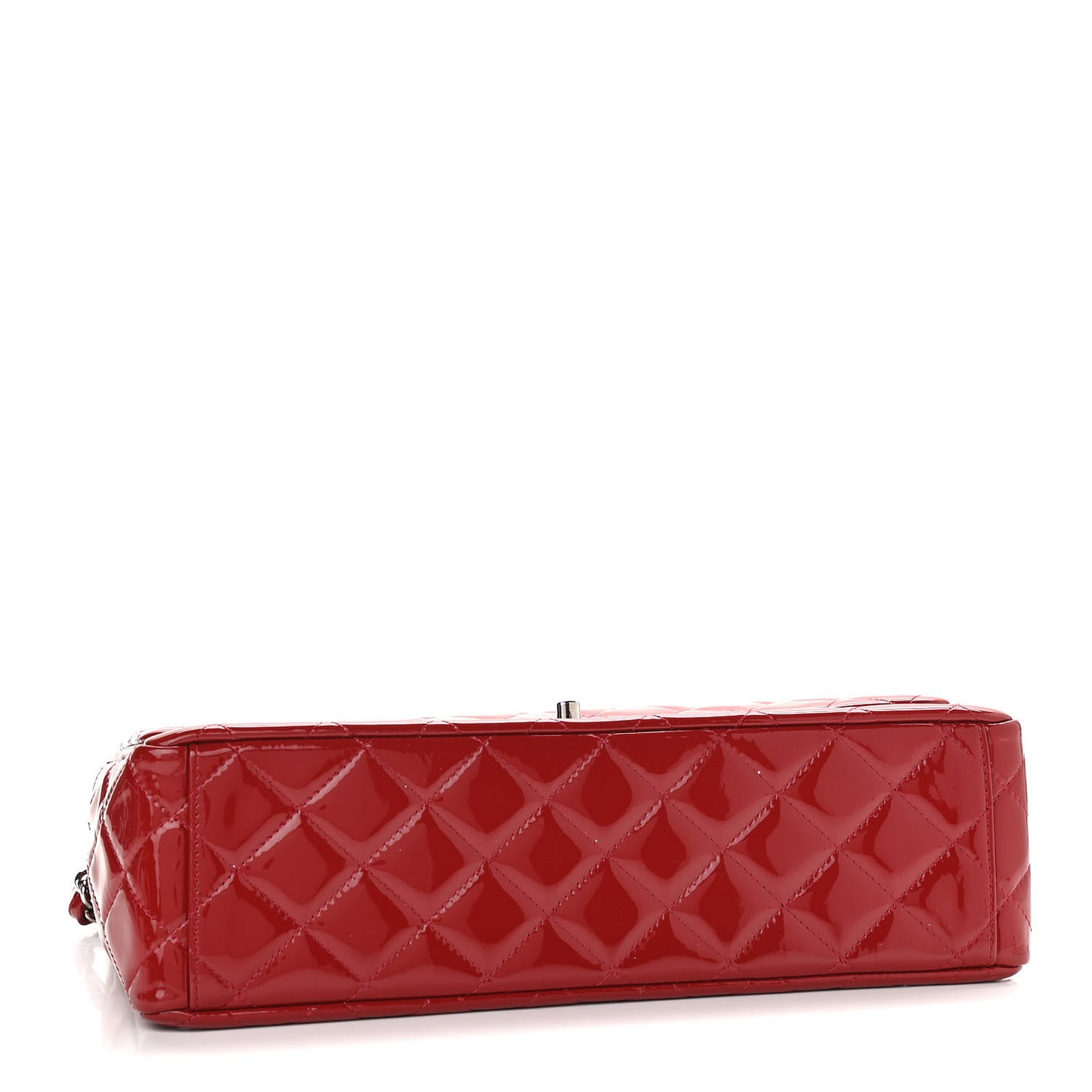 Patent Quilted Maxi Double Flap Red