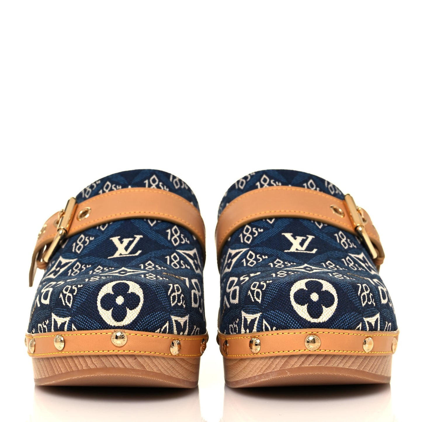 Jacquard Since 1854 Cottage Clog Mules 37 Blue