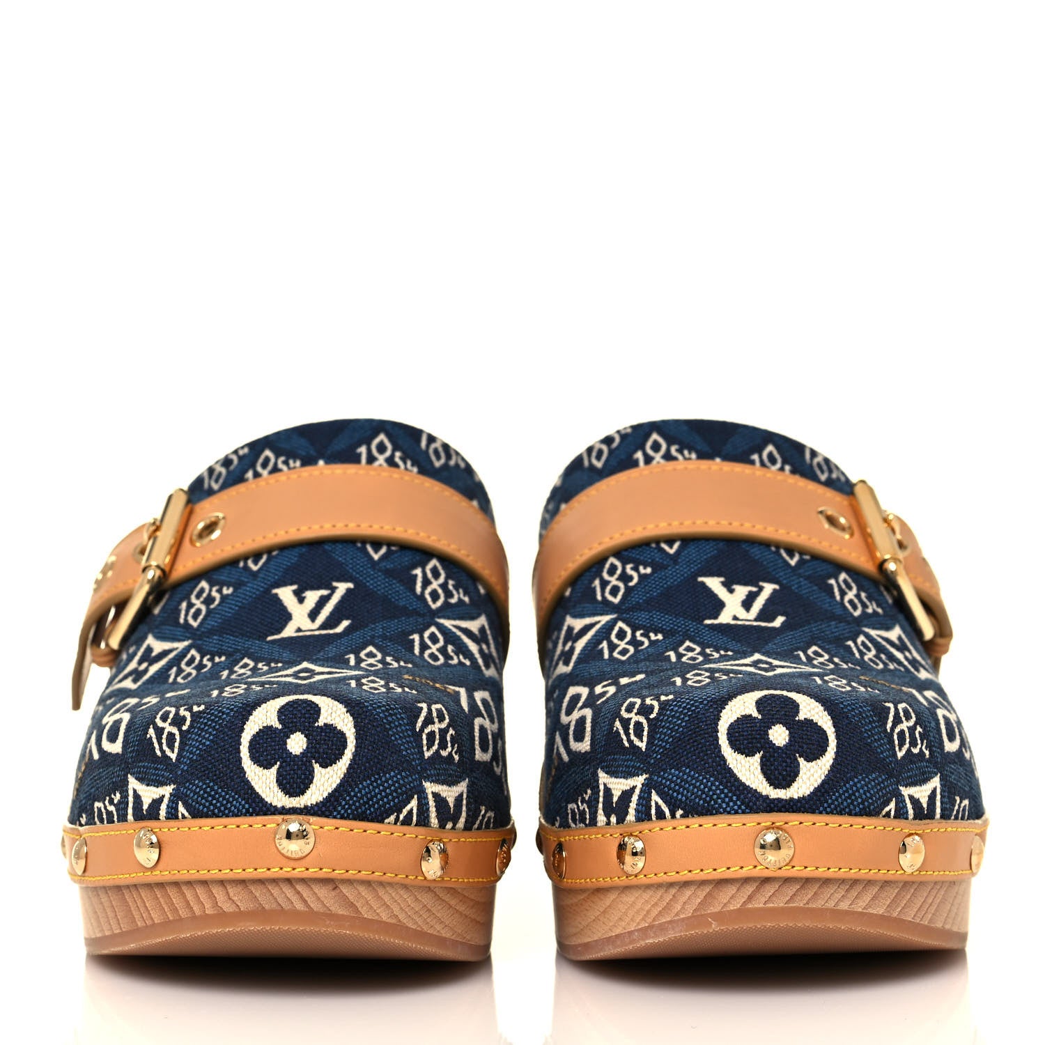 Louis Vuitton Jacquard Since 1854 Cottage Clog Mules 37 Blue 2 of 8