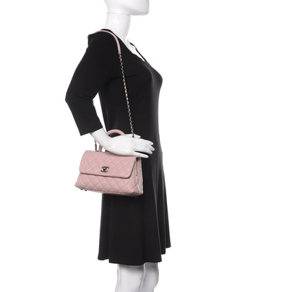 Chanel Caviar Quilted Mini Coco Handle Flap Pink 2 of 9