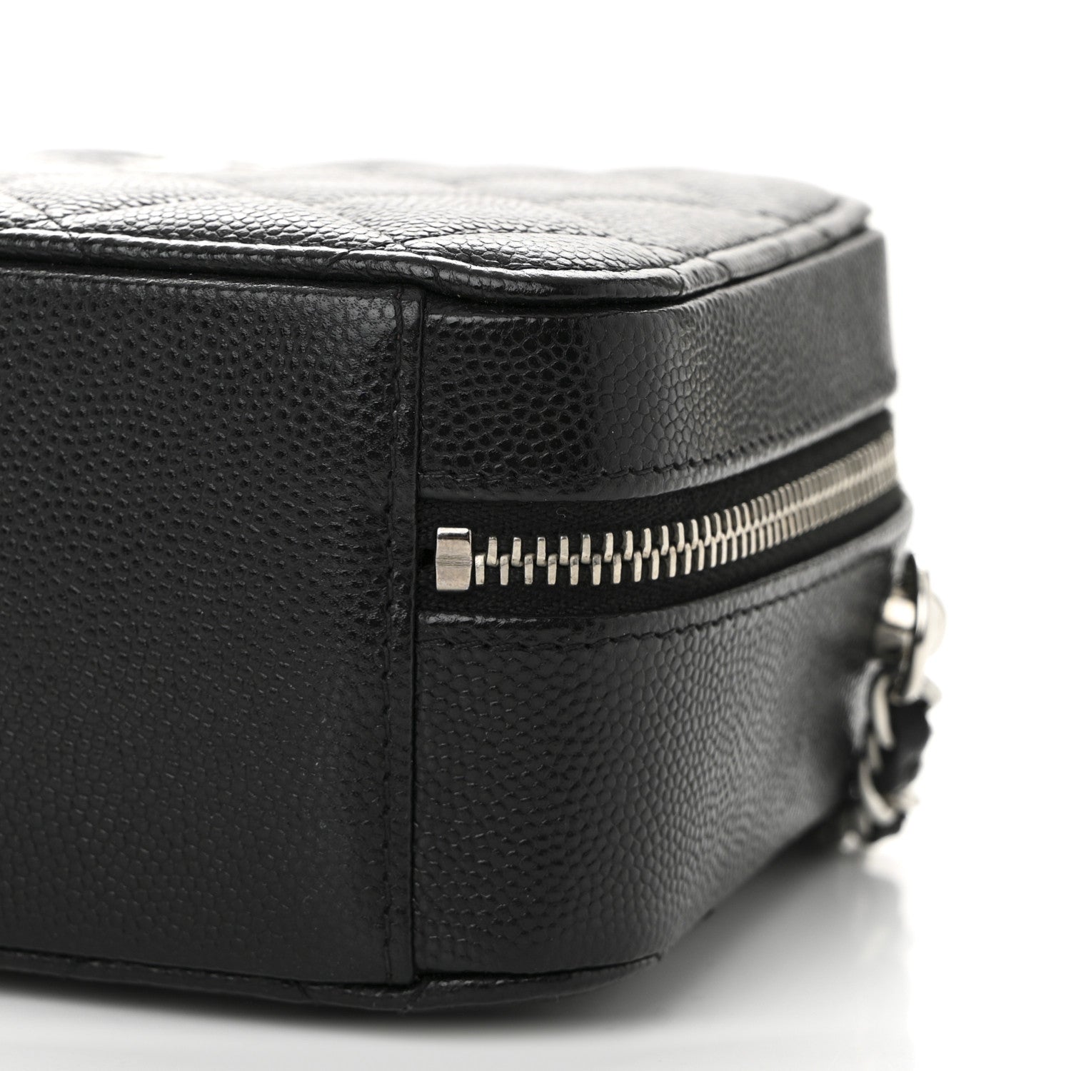 Chanel Caviar Quilted CC Vanity Case With Chain Black 10 of 10