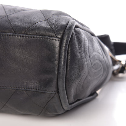 Chanel Lambskin Stitched Medium Ultimate Soft Tote Black 10 of 17