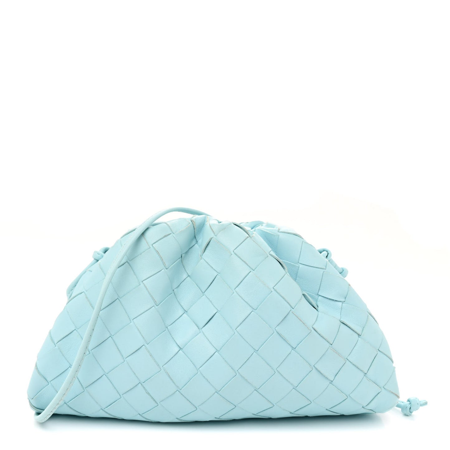 Nappa Intrecciato The Mini Pouch Topazio Silver