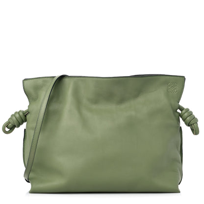 Loewe Calfskin Small Flamenco Knot Bag Avocado Green 1 of 9