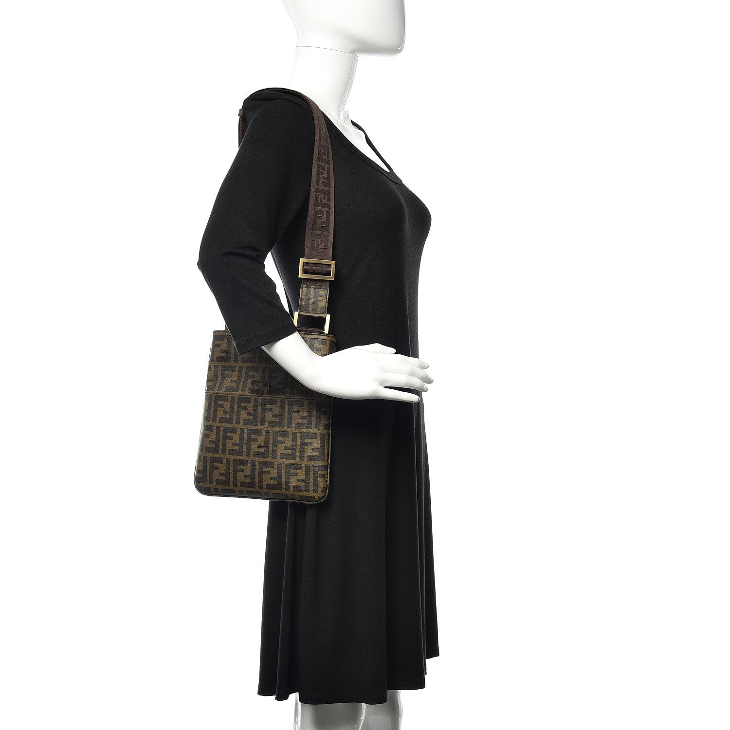 Fendi Zucca Spalmati Messenger Bag Tobacco 2 of 8