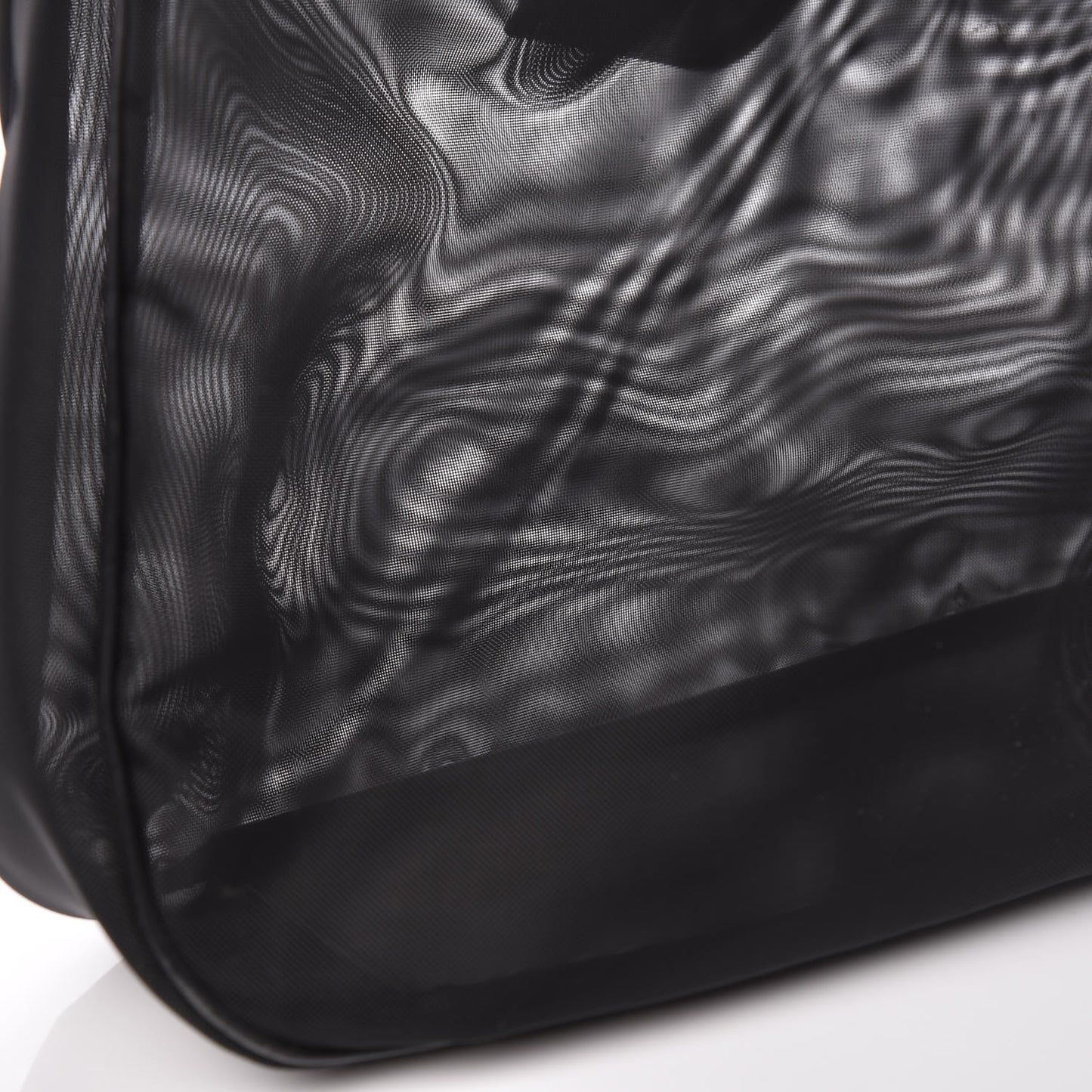 Mesh Bamboo Shoulder Bag Black