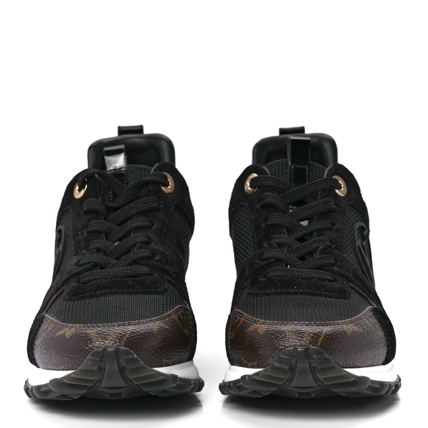 Louis Vuitton Suede Monogram Run Away Sneakers 36.5 Black 2 of 8