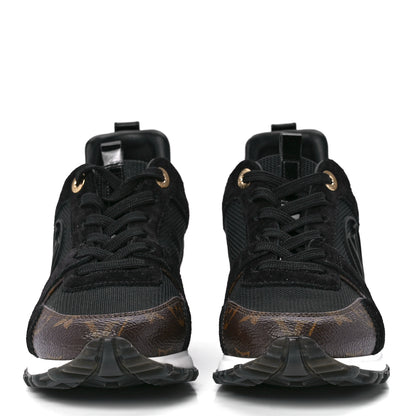 Louis Vuitton Suede Monogram Run Away Sneakers 36.5 Black 2 of 8